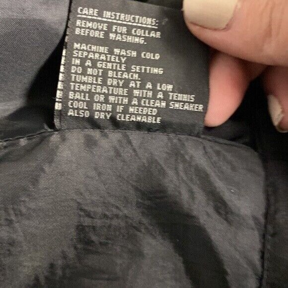 1 Madison Black Winter Coat Jacket Down Filled Large - Picture 7 of 7